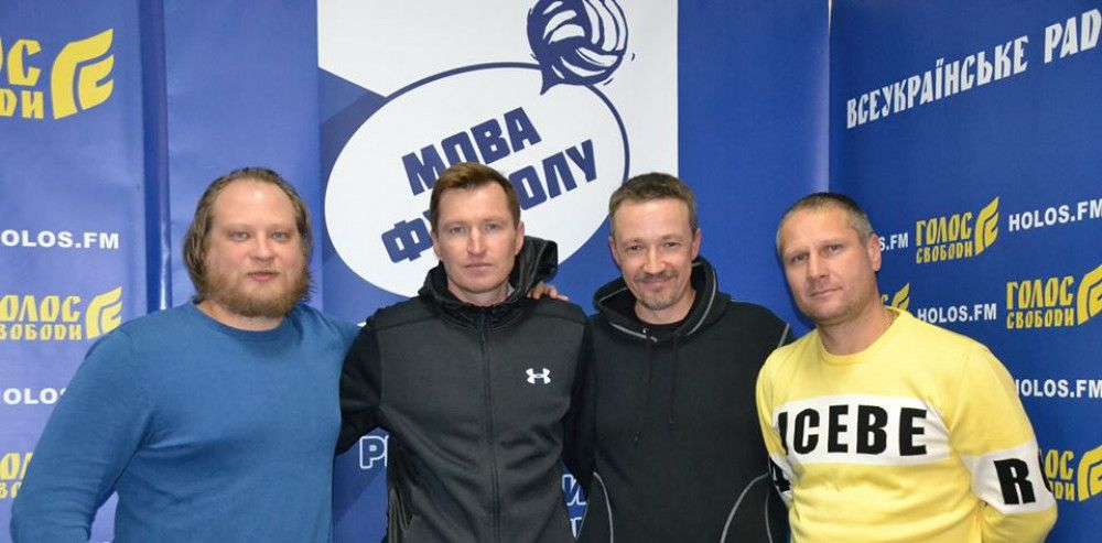Евгений Назаров и Михаил Глушко в радиопрограмме "Мова футболу"