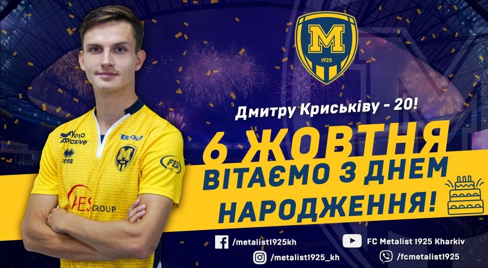 Дмитру Криськіву - 20!