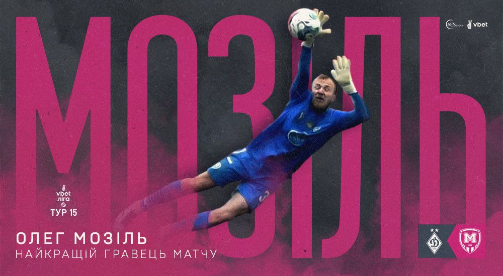 Олег Мозіль - найкращий гравець матчу "Динамо" - "Металіст 1925"